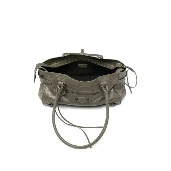 Balenciaga Metallic Gray Leather Bag - Picture 3 of 5